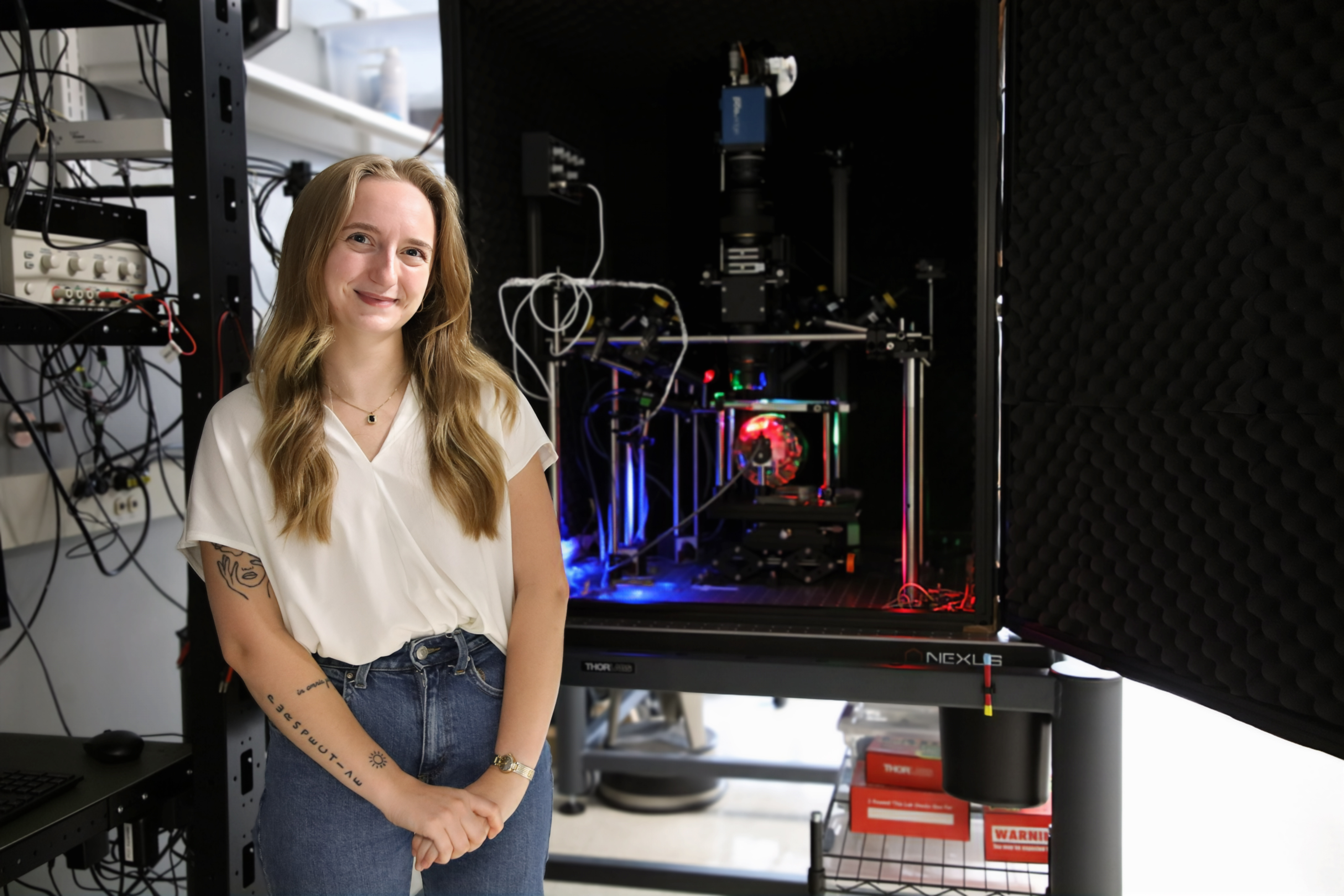 Claypool poses in her lab